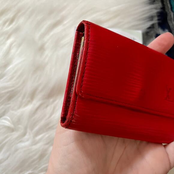 Louis Vuitton 6 Key Holder Chain Epi Red Leather SLG 0108 - Picture 3 of 9